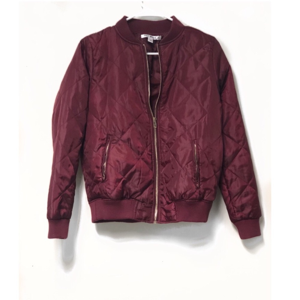 Say What? Juniors Quilted Bomber Jacket